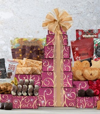 Chocolate and Cookie Gift Tower - Deluxe