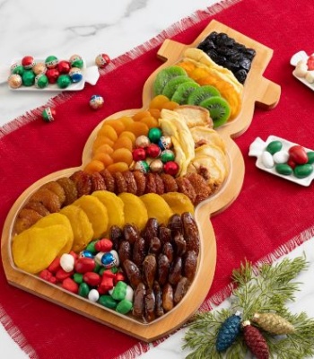 Dried Fruit & Confections Snowmand Cutting Board