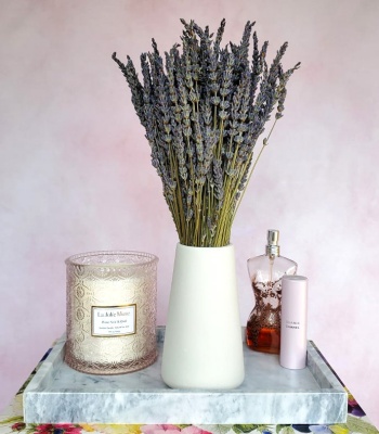 Dried Lavender Bouquet with Vase