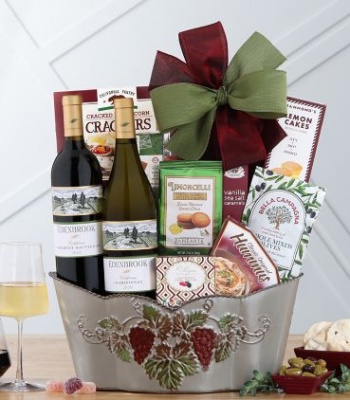Edenbrook Vineyards California Wine Duo & Gourmet Introductory Gift Set