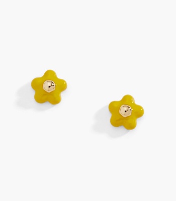 Enamel Buttercup Stud Earrings