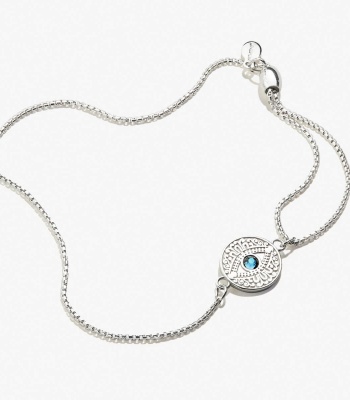 Evil Eye Crystal Pull Chain Bracelet