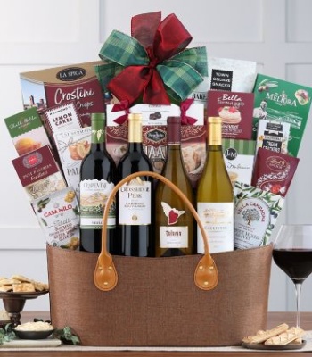 Exquisite Wine & Gourmet Treats Collection: Godiva, Lindt & Smoked Cheese