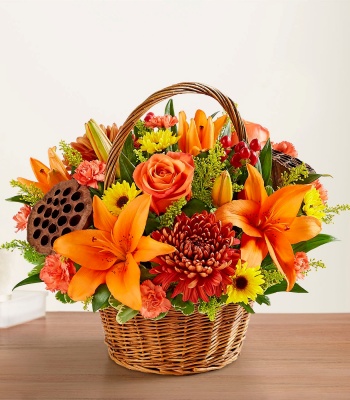 Fall Sympathy Basket Arrangement