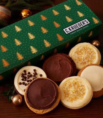 Festive Half-Dozen Cookie Sampler in Christmas Tree Gift Box