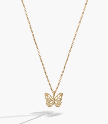 Filigree Butterfly Pendant Necklace