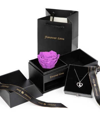 Forever Rose Gift with Necklace in Luxury Gift Box