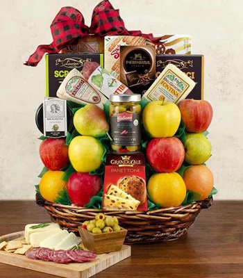 Italian Delicacies Fruit & Gourmet Gift Basket