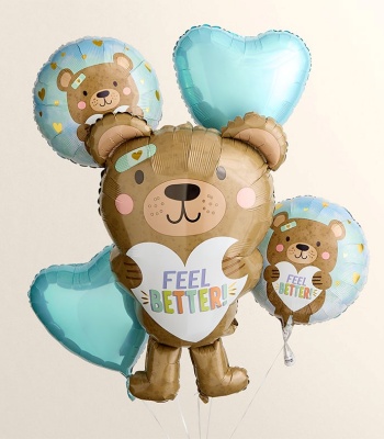 Get Well Bear & Balloon Arrangement