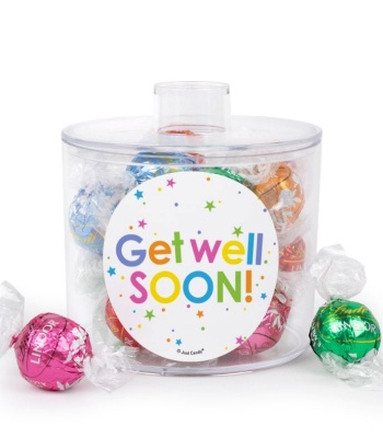 Get Well Soon Canister Filled With Lindor Truffles By Lindt Gift