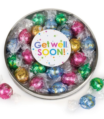 Get Well Soon Gift Tin Filled With 45 Lindor Truffles By Lindt