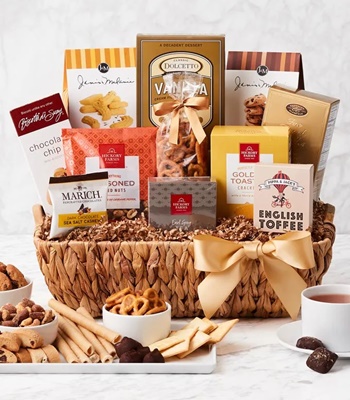 Golden Gourmet Gift Basket