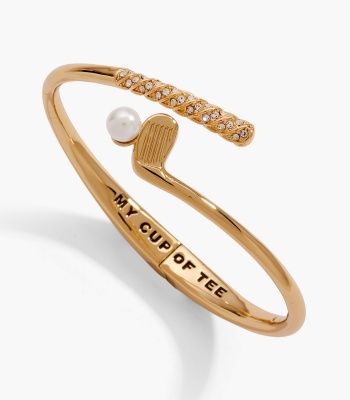 Golf Club 'My Cup Of Tee' Bypass Cuff Bracelet