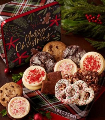 Gourmet Christmas Cookie & Chocolate Assortment (Peppermint & Belgian)