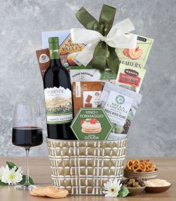 Grapevine Trading Co. Cabernet Sauvignon & Gourmet Snack Gift Basket