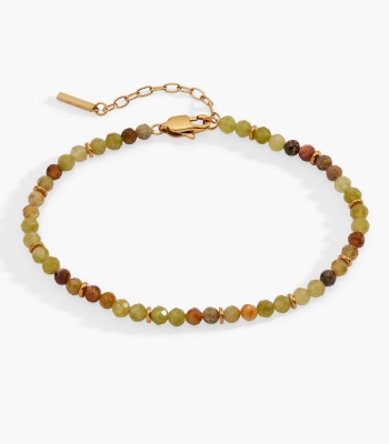 Green Ombre Semi-Precious Beaded Anklet