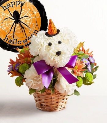 Halloween Dog Flower Arrangement