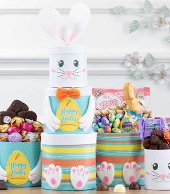 Happy Easter Chocolate Bunny Tower