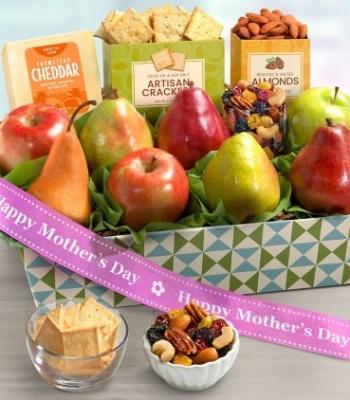 Happy Mother's Day Fruit and Gourmet Gift Basket