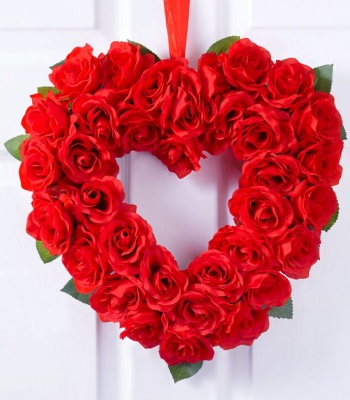 Heart-Shaped Red Roses