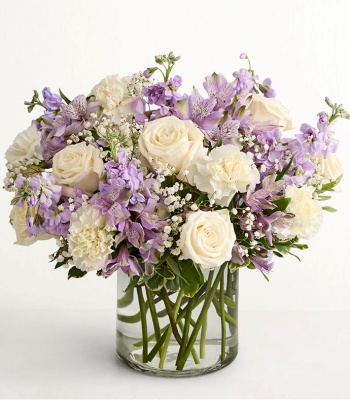 Lavender & White 'Loving Sentiments' Bouquet