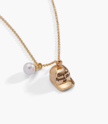 'Living That Sports Mom Life' Baseball Charm Necklace