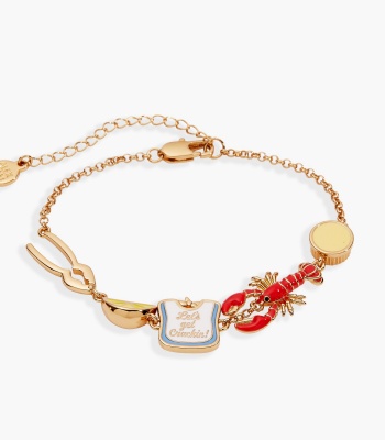 Lobster Boil 'Let's Get Crackin!' Inline Charm Bracelet