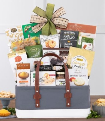 Luxury Gourmet Food Tower: Dark Chocolate Truffles, Fudge & Smoked Gouda