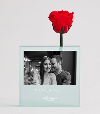 Magnificent Roses Personalized Bud Vase