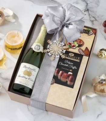 Martinelli's Sparkling Cider & Belgian Chocolate Non-Alcoholic Gift Set