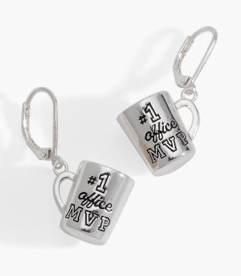 #1 'Office MVP' Mug Earrings