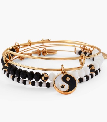 Mother of Pearl Yin Yang Bangles Set of 3