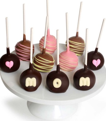 Mother's Day Chocolate Covered Cake Pops