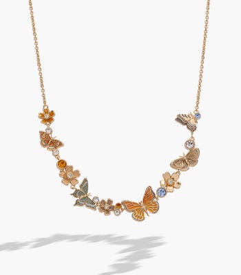 New York Botanical Garden Butterfly Inline Necklace