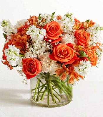 Orange & White Citrus-Toned Bouquet