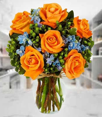 Orange Rose Bouquet