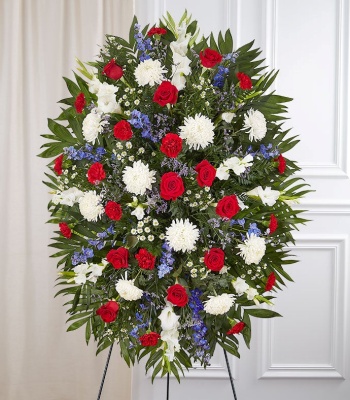 Patriotic Sympathy Standing Spray for Veterans