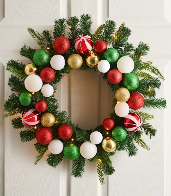 Peppermint Christmas Wreath