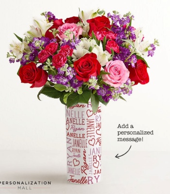 Personalized 'Better Together' Bouquet & Vase