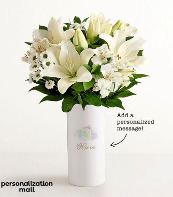 Personalized Birthstone Bouquet & Vase
