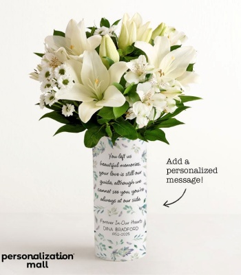 Personalized 'Forever In Our Hearts' Bouquet & Vase