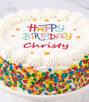 Personalized Happy Birthday Cake