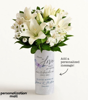 Personalized Memorial Bouquet & Vase