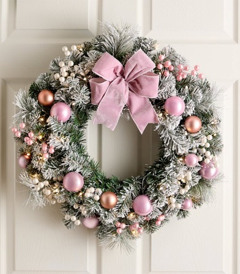 Pink Christmas Wreath