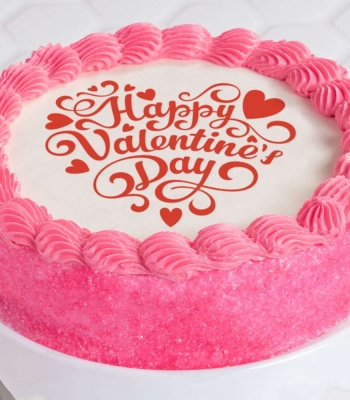 Pretty in Pink Valentine's Day Cake