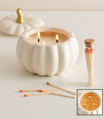 Pumpkin Wax Reveal Candle with Hidden Message