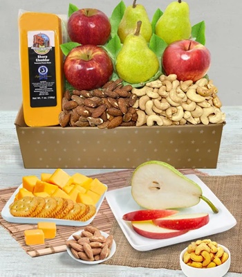 Fruit, Cheese and Nut Gift Basket