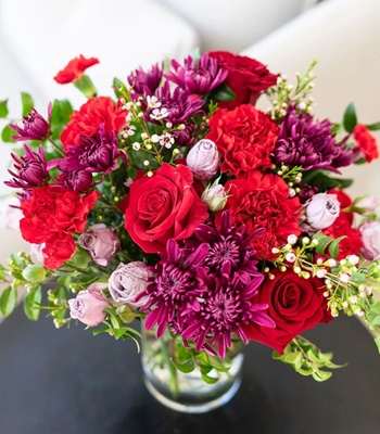 Valentine's Day Love Red & Lavender Floral Bouquet