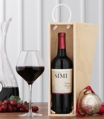 Simi Cabernet Sauvignon in Reusable Wooden Wine Gift Box