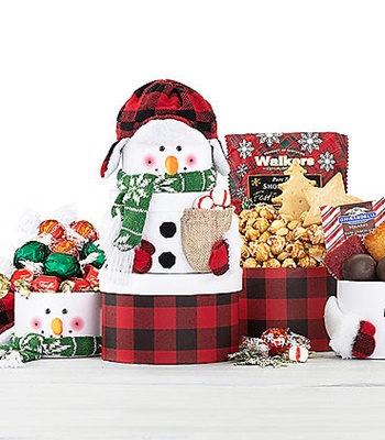 Snowman Character Gift Tower